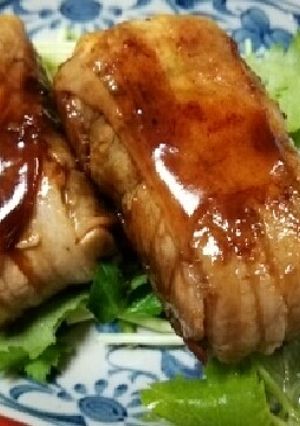 梅塩昆布で豆腐と豚バラの和風くるくる巻-レシピのメイン写真