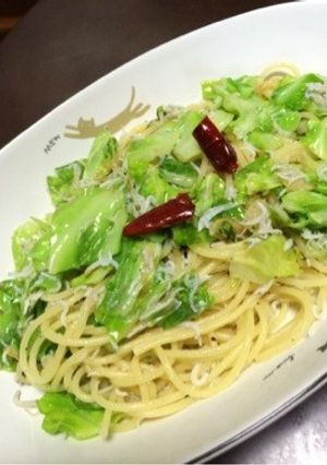 春キャベツとしらすのペペロンチーノ-レシピのメイン写真