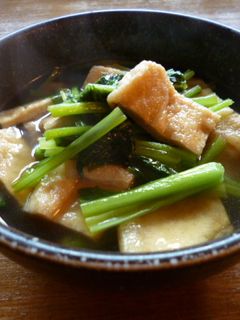 小松菜とお揚げの煮物♪-レシピのメイン写真