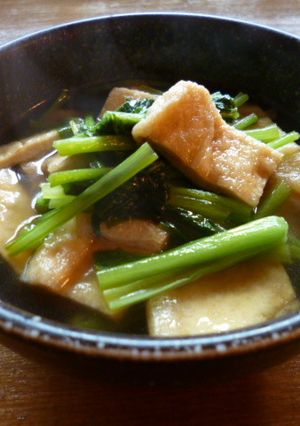 小松菜とお揚げの煮物♪-レシピのメイン写真