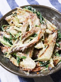 ちくわと水菜の七味マヨネーズ和え-レシピのメイン写真