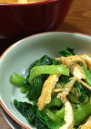 サッパリ＊小松菜と油揚げの中華風和え物-レシピのメイン写真