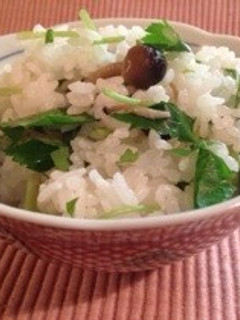 三つ葉香る きのこの混ぜご飯 レンジで-レシピのメイン写真