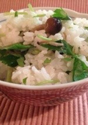 三つ葉香る きのこの混ぜご飯 レンジで-レシピのメイン写真