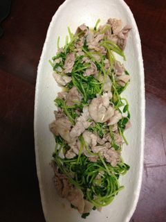 豆苗と豚肉炒め-レシピのメイン写真