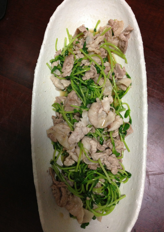 豆苗と豚肉炒め-レシピのメイン写真