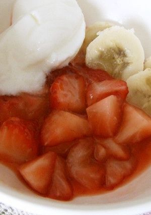 離乳食 イチゴのジャム風デザート-レシピのメイン写真