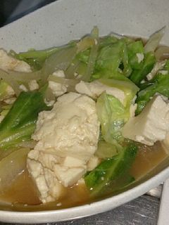 【簡単】キャベツ&豆腐の簡単煮-レシピのメイン写真