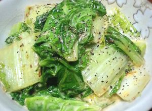 べか菜（山東菜）のオイマヨだけ炒め♪-レシピのメイン写真
