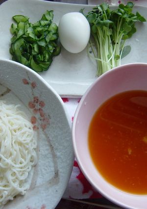 冷麺をつけ麺にしちゃいました。-レシピのメイン写真