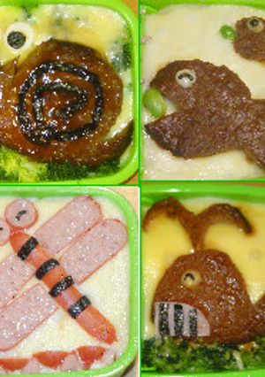 簡単☆レトルト食材のドリアキャラ弁♪-レシピのメイン写真