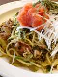 絶品本格☆明太子と高菜と豚肉のパスタ
