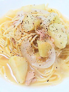 新玉ねぎと新じゃが芋のスープパスタ-レシピのメイン写真