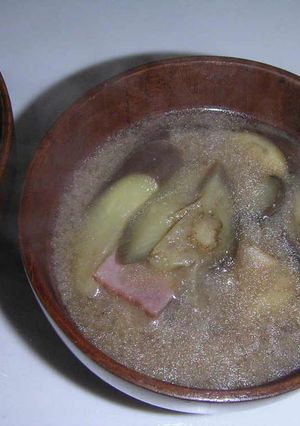 なすとベーコンの味噌スープ-レシピのメイン写真