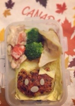 キャラ弁ハンバーグハローキティ-レシピのメイン写真