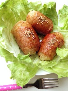 簡単!さっとスタミナ豚肉巻きおにぎり♥︎-レシピのメイン写真