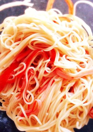 そうめんとカニカマのドレッシング和え-レシピのメイン写真