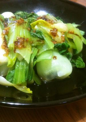 胡麻にんにく香る☆青梗菜の温サラダ-レシピのメイン写真