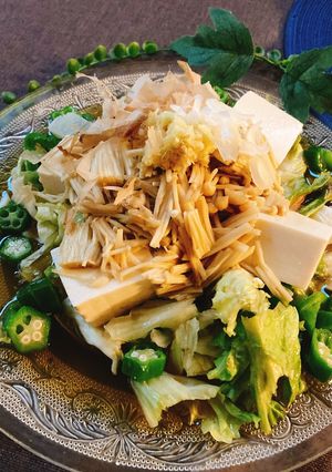 簡単☆きのこたっぷり豆腐サラダ-レシピのメイン写真