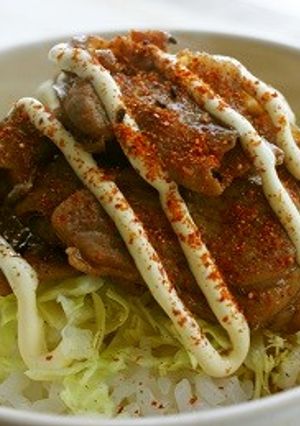 豚こま甘辛丼-レシピのメイン写真