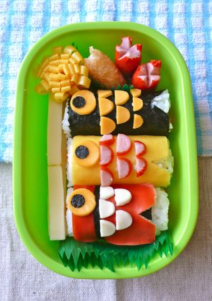 キャラ弁「こいのぼり」細巻き1本で簡単!-レシピのメイン写真