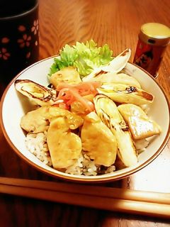フライパンで焼き鳥丼♪鶏むね肉でヘルシー-レシピのメイン写真