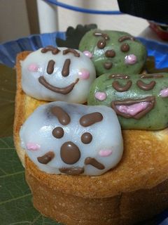 端午の節句に❀ぷちゅデコ柏餅トースト♡-レシピのメイン写真