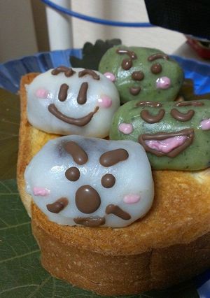 端午の節句に❀ぷちゅデコ柏餅トースト♡-レシピのメイン写真