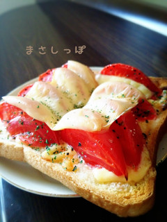 *トマト汁たっぷりトースト*-レシピのメイン写真