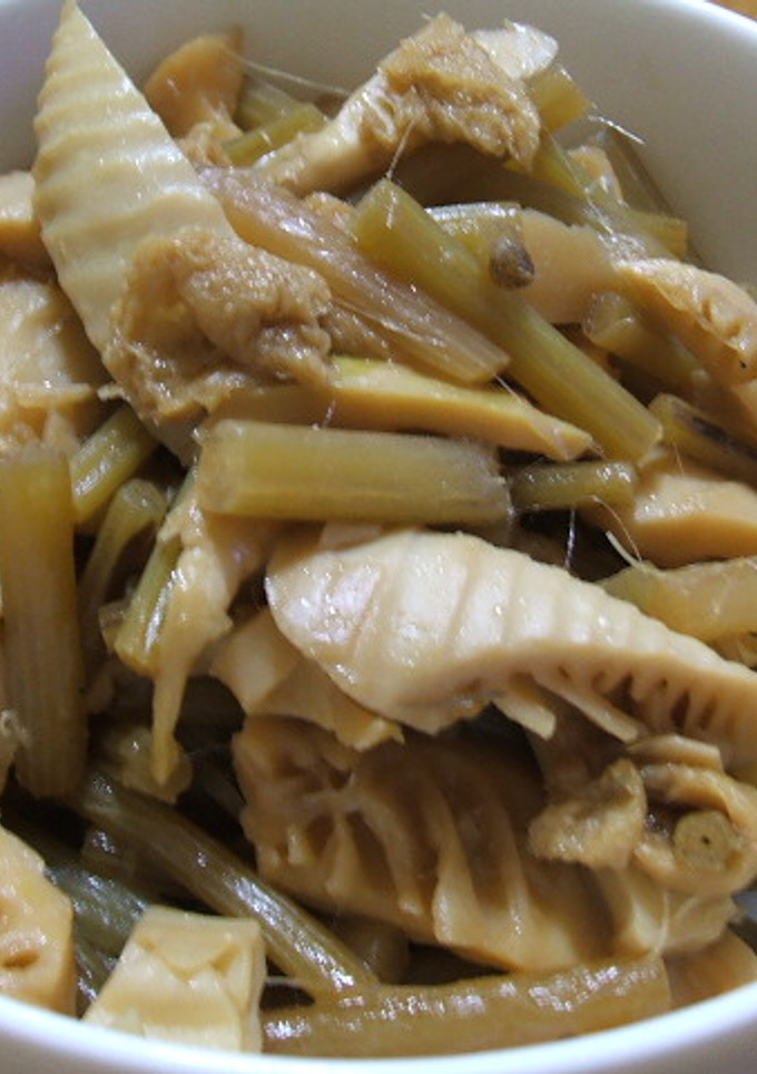 田舎の常備菜☆フキとたけのこの甘辛煮-レシピのメイン写真