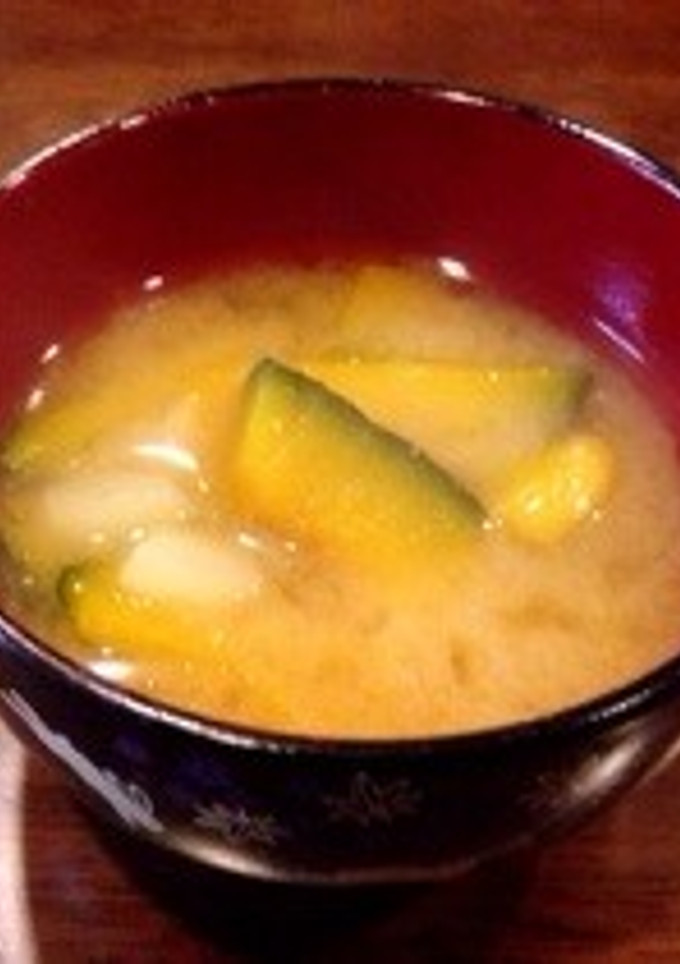 娘考案＊かぼちゃとじゃがいものお味噌汁＊-レシピのメイン写真