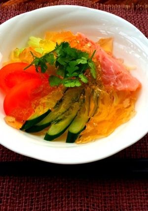 簡単♪涼やか冷麺スープinゼリー-レシピのメイン写真
