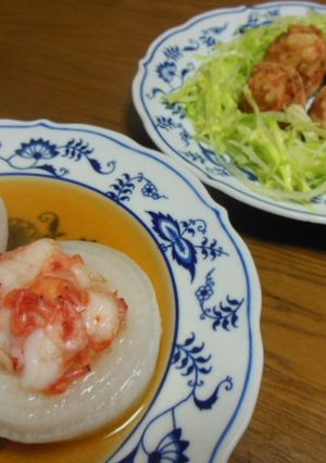 同じ材料で二品！新玉ねぎと海老＆エビ-レシピのメイン写真
