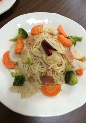 パスタ屋さん♪新鮮なカブのペペロンチーノ-レシピのメイン写真