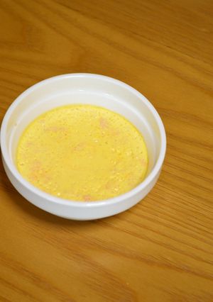 離乳食*中期～『鮭の茶碗蒸し』-レシピのメイン写真