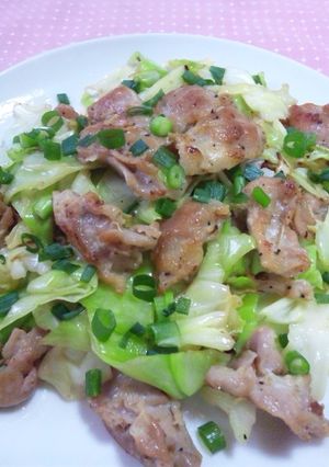 簡単☆鶏ハラミとキャベツの塩焼き♪-レシピのメイン写真