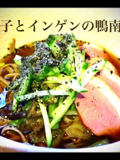 茄子といんげんの鴨南蛮-レシピのメイン写真