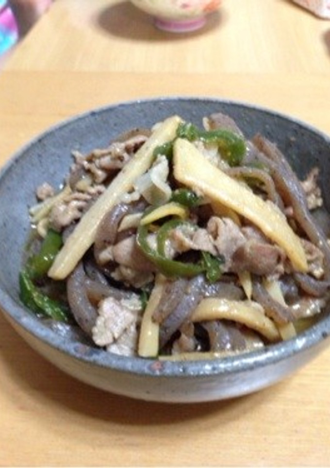 筍と豚肉ピーマン炒め！-レシピのメイン写真