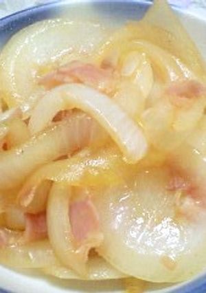春タマネギとベーコンの醤油炒め-レシピのメイン写真