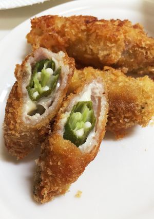 オクラの肉巻きチーズフライ☆お弁当にも-レシピのメイン写真