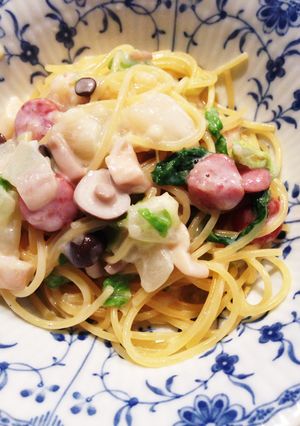白菜のクリームパスタ-レシピのメイン写真