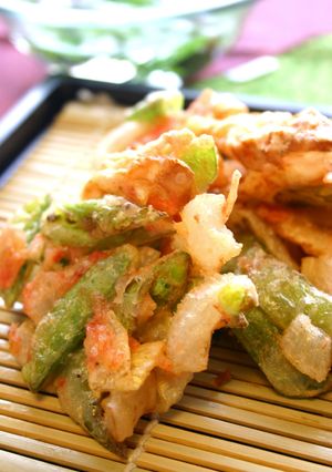 春の幸せ✿絹サヤと新タマ๑かき揚げ♪-レシピのメイン写真