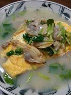 オムレツあさり餡で上品に♪-レシピのメイン写真