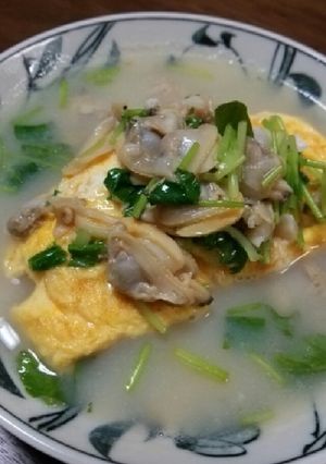オムレツあさり餡で上品に♪-レシピのメイン写真