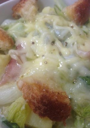 春キャベツ新じゃが新玉ねぎのパングラタン-レシピのメイン写真