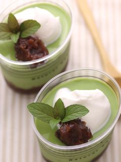 冷やすだけで簡単★抹茶のパンナコッタ-レシピのメイン写真