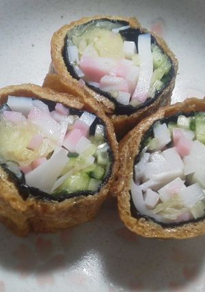 余った稲荷あげで海苔巻き-レシピのメイン写真