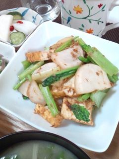 かぶと厚揚げの鰹節炒め-レシピのメイン写真