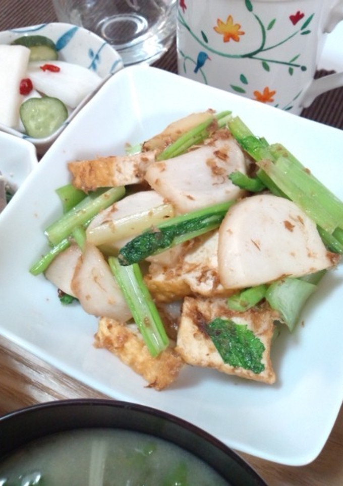 かぶと厚揚げの鰹節炒め-レシピのメイン写真