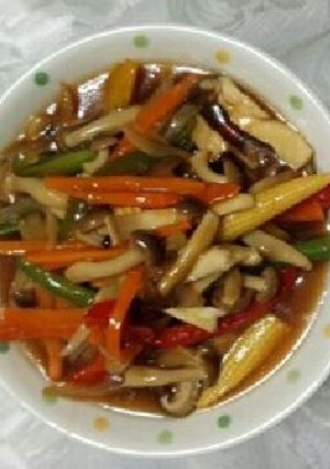 たらのたっぷりキノコこ野菜あんかけ-レシピのメイン写真